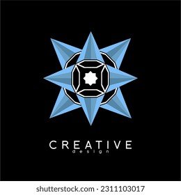 Luxury modern stylish star logo design.