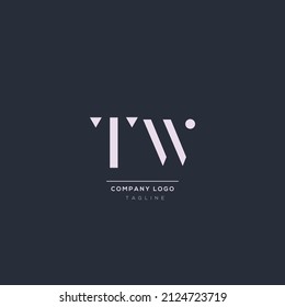 Luxury modern TW Initial Letter Business Logo Design Alphabet Icon Vector Symbol.