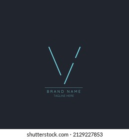 Luxury modern V Initial Letter Business Logo Design Alphabet Symbol Vektorsymbol.