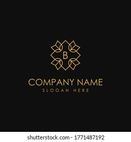 Vector de diseño de logotipo de Vector B moderno de lujo. Diseño de logotipo de lujo para marca de empresa de lujo. Resumen Elegante Logotipo De Letra B. Graceful Jewelry Ornament Fashion Boutique Vector Icon. 
