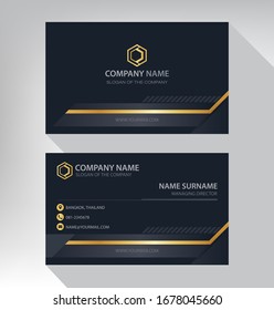 Luxury and modern. vector business card template. design black gold
