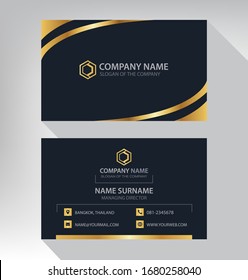 Luxury and modern. vector business card template. design black and gold color