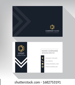 Luxury and modern. vector business card template. design black gold white