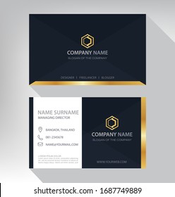 Luxury and modern. vector business card template. design black gold white