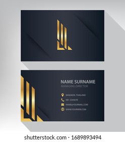 Luxury and modern. vector business card template. design black and gold color