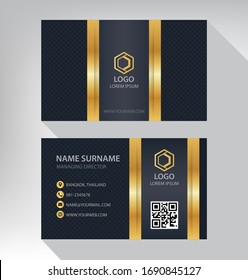 Luxury and modern. vector business card template. design black and gold color