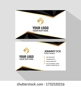 Luxury and modern. vector business card template. design black and gold color