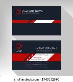 Luxury and modern. vector business card template. design black red white