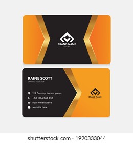 Luxury and modern. vector business card template. design black and gold color