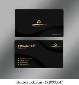 Luxury and modern. vector business card template. design black and gold color svg
