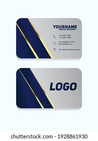 Luxury and modern. vector business card template. design dark blue and gold color