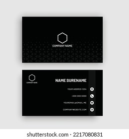 Luxury and modern. vector business card template. design black and white color