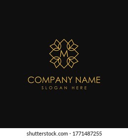 Luxury Modern Vector M Logo Design Vector. Luxurious style logotype design for luxury company branding. Abstract Elegant M Letter Logo. Graceful Jewelry Ornament Fashion Boutique Vector Icon. 