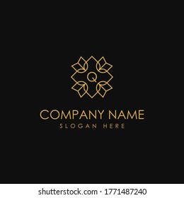 Luxury Modern Vector Q Logo Design Vector. Luxurious style logotype design for luxury company branding. Abstract Elegant Q Letter Logo. Graceful Jewelry Ornament Fashion Boutique Vector Icon. 
