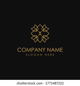 Luxuriöser, moderner Vector X Logo Design Vektor. Luxuriöses Logotypdesign für luxuriöse Firmenmarkierung. Abstraktes elegantes W-Letter-Logo. Schöne Juwelierziermotive Boutique-Vektorsymbol. 