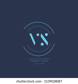 Luxury modern VS Initial Letter Business Logo Design Alphabet Icon Vector Symbol.