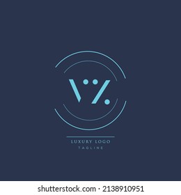 Luxury modern VZ Initial Letter Business Logo Design Alphabet Icon Vector Symbol.