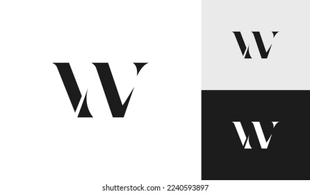 Luxury and modern WN monogram logo