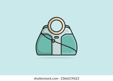 Luxury Modern Women Events Handbag vector illustration. Beauty fashion objects icon concept. Girls fashion purse vector design.