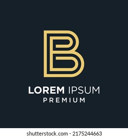 Luxury monogram b logo design