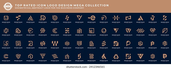 Luxury monogram business company identity icon logo design collection