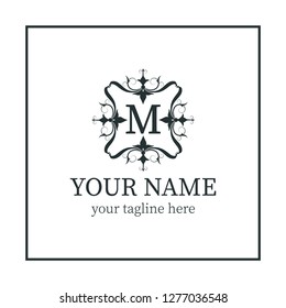 Luxury monogram design pattern for one or two letters . Wedding monogram. Elegant ornament. Sign of business, the identity monogram for signs of restaurant, boutique, hotels, heraldic, jewelry.