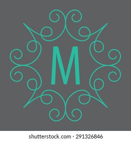 luxury monogram design template, elegant line art, business sign, boutique log, premium insignia, vector illustration