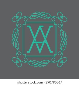 luxury monogram design template,elegant line art,business sign,boutique logo , premium insignia,vector illustration
