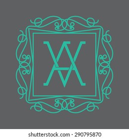 luxury monogram design template,elegant line art,business sign,boutique logo , premium insignia,vector illustration