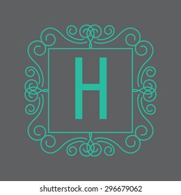 luxury monogram design template,elegant linear,business sign,boutique logo , premium insignia,vector illustration