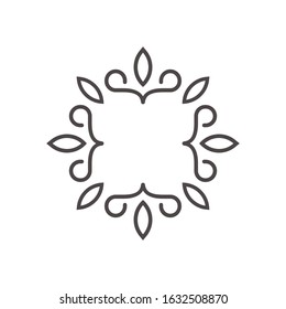Luxury Monogram frame vector design 