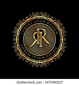 Luxury Monogram Gold Logo Design Stock Vector (Royalty Free) 1475583227