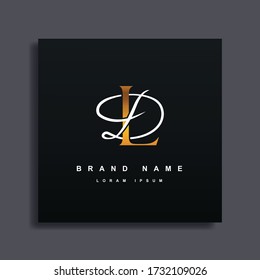 Luxury monogram initial LD logo