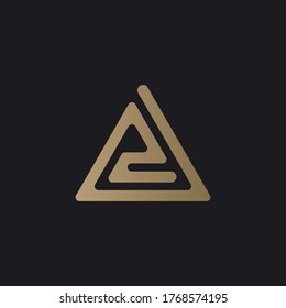 Luxury monogram initial letter A logo design