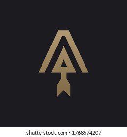 Luxus-Monogramm-Anfangsbuchstaben Ein Logo-Design