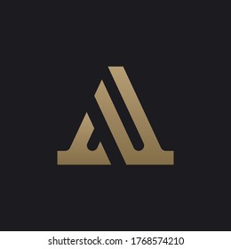 Luxury monogram initial letter A logo design