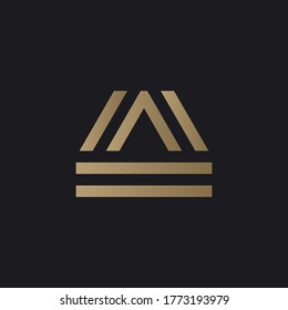 Letra inicial de lujoso monograma Diseño del logotipo A