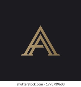 Letra inicial de lujoso monograma Diseño del logotipo A
