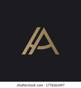 Luxury monogram initial letter A logo design