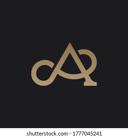 Letra inicial de lujoso monograma Diseño del logotipo A