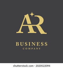 Luxury Monogram Initials Letter A R, AR premium luxury logo design inspiration. letter icon logo design premium