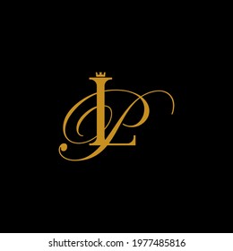 Luxury Monogram Latter LP PL Logo Tamplate