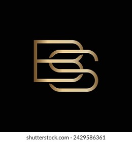 Luxury monogram letter B and S