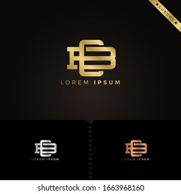 Luxury Monogram Letter bc logo design template elements for Company Group