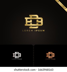 Luxury Monogram Letter bd logo design template elements for Company Group
