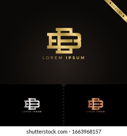Luxury Monogram Letter be logo design template elements for Company Group