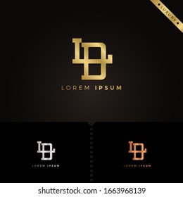 Luxury Monogram Letter bl logo design template elements for Company Group