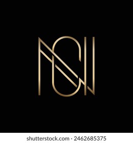 Luxury monogram letter C and double N for jewelry business logo