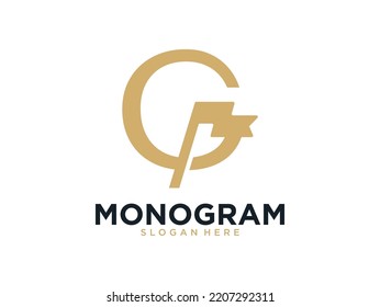 Luxus-Monogramm-Buchstabe G mit Logo-Design	
