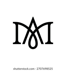 Muster für das Design des MA-Logos im Monogrammbuchstaben